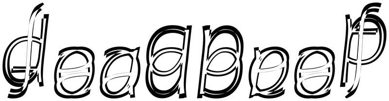 Ambigram for deadbeef in Candarali
